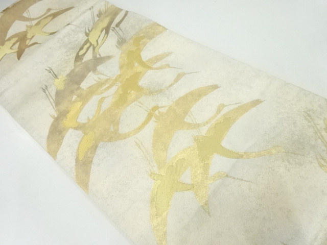 JAPANESE FUKURO OBI / WOVEN CRANES